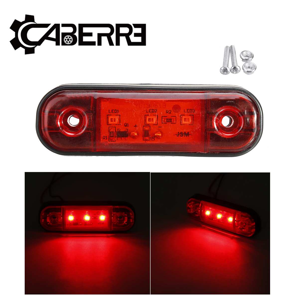 

1/6pcs 12V 24V 3 LED Car External Side Marker Warning Light Oval Clearance Signal Brake Trailer Truck Lamp Truck Lorry Bus 1pcs червоний