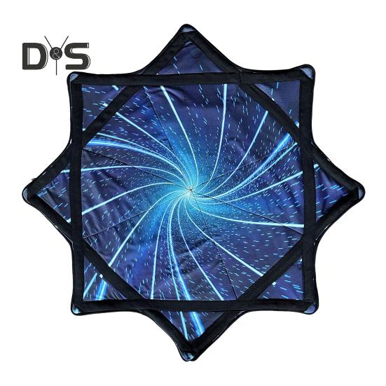 Flowstar Octagonal Scarf Juggling Toy for Beginners Double-Sided Print Cloth Fun Skill Toy Fingertip Rotating Flow Star Dapo Star Gift for Kids And