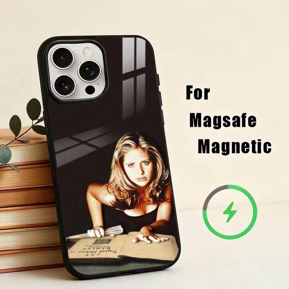 

Movie Buffy Phone Case For iPhone17,16,15,14,13,12,11 Plus,Pro Magnetic with Magsafe Wireless Charging iPhone16PROMAX