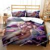 Sexy Beauty Cartoon Digital Bedding Set Printed Bed Set With Pillowcase Bed Duvet Cover Soft Single Double Queen Super King Size
