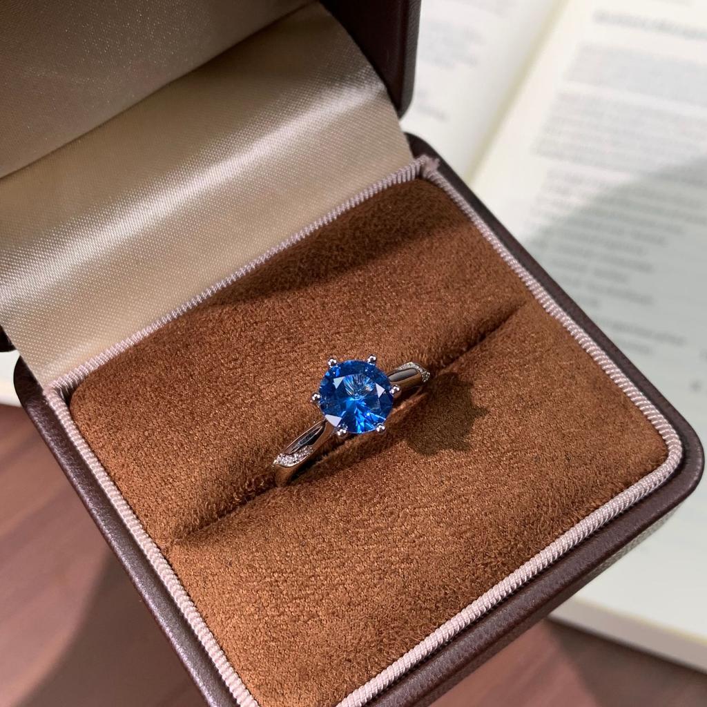 Cultivated Gem Live Adjustable Ring High Sense Fashion Simple Light Luxury Ring