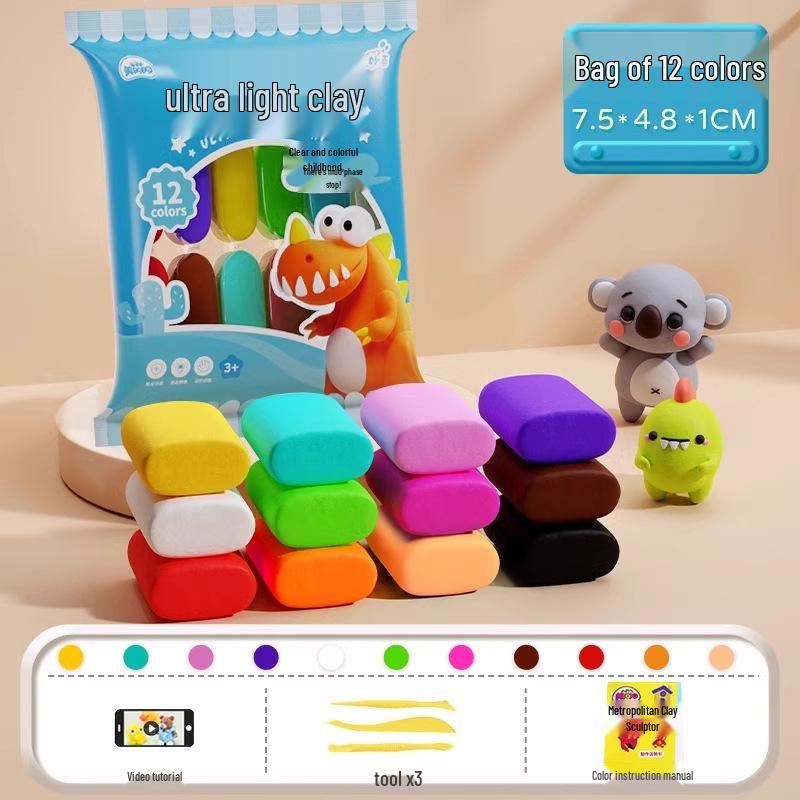 

Набор детской нетоксичной глины 24 цвета - Безопасный DIY пластилин для детского сада