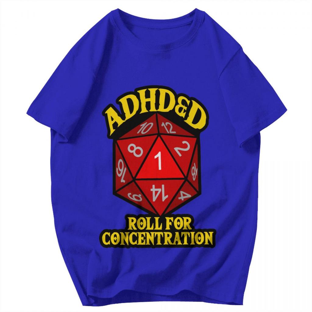Men T Shirt ADHDD Roll For Concentration Retro Gifts Y2K Graphic Short Sleeve Unisex Tops T Shirts