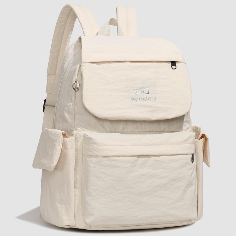 Solid Color Backpack Travel Outdoor Backpack Sports Student Schoolbag