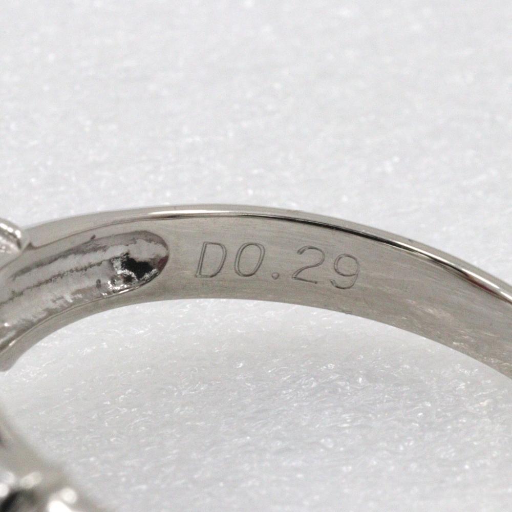 Inele Pt900Platină/Rubin stelar/diamant #5.4(Marime US) 4,2g Femei Folosit