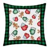 New Christmas Short Plush Pillow Cover Peach Skin Digital Printing Cushion Cover Christmas Snowman Pattern