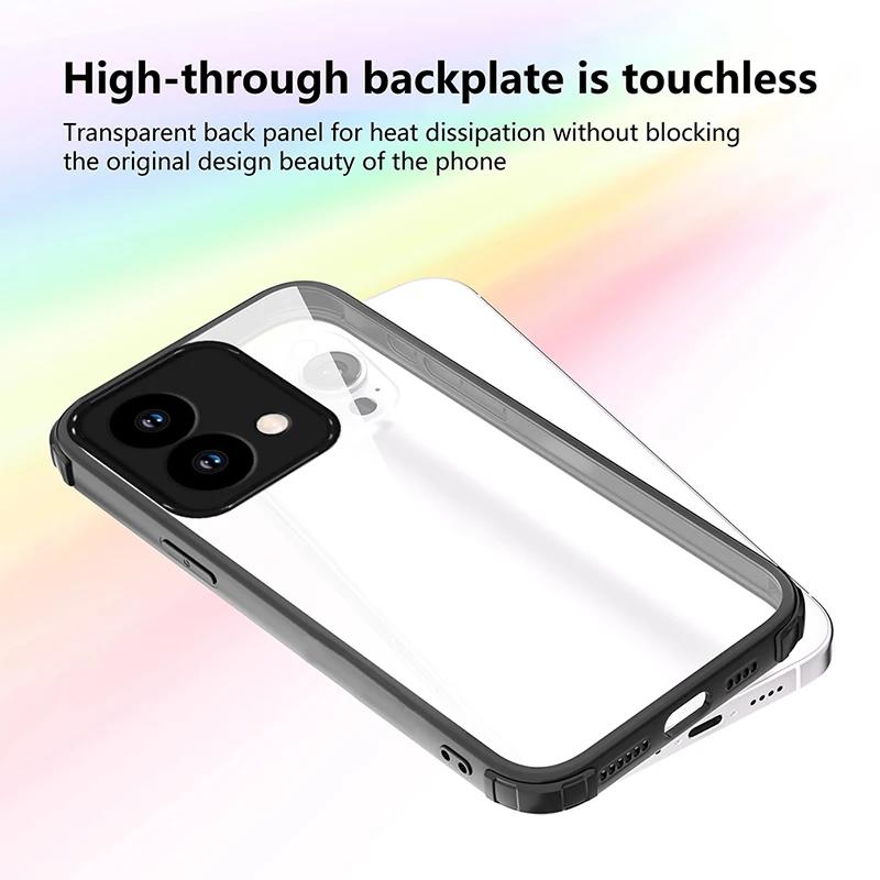 TPU+PC Hybrid Shockproof Transparent Case for Motorola Moto Edge 40 NEO Edge 50 Fusion Edge 60 Pro Clear Hard Moto Edge 60 Cases