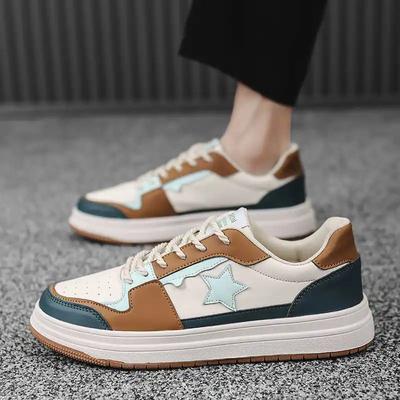 Legitimate Leather Round Foot Men Cheap Original Shoes Casual All For Tourism Spring Autumn Sneakers Sports Fitness Tenid