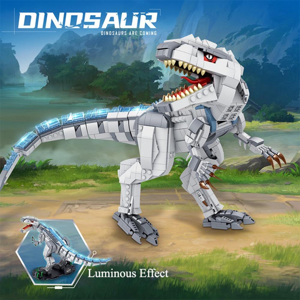 Jurassic Dino World Building Blocks T-Rex Dinosaurs Park Figures Diy Assemble Model Toys Kids Gifts For Display