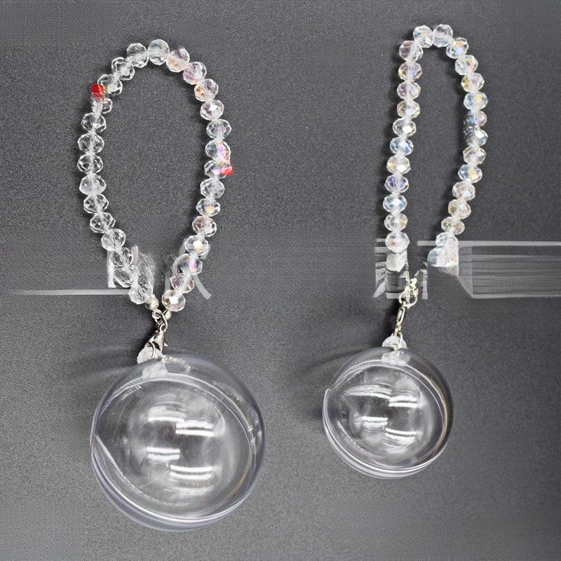 DIY Preserved Flower Keychain & Car Pendant Set with Acrylic Ball & Pearl Chain