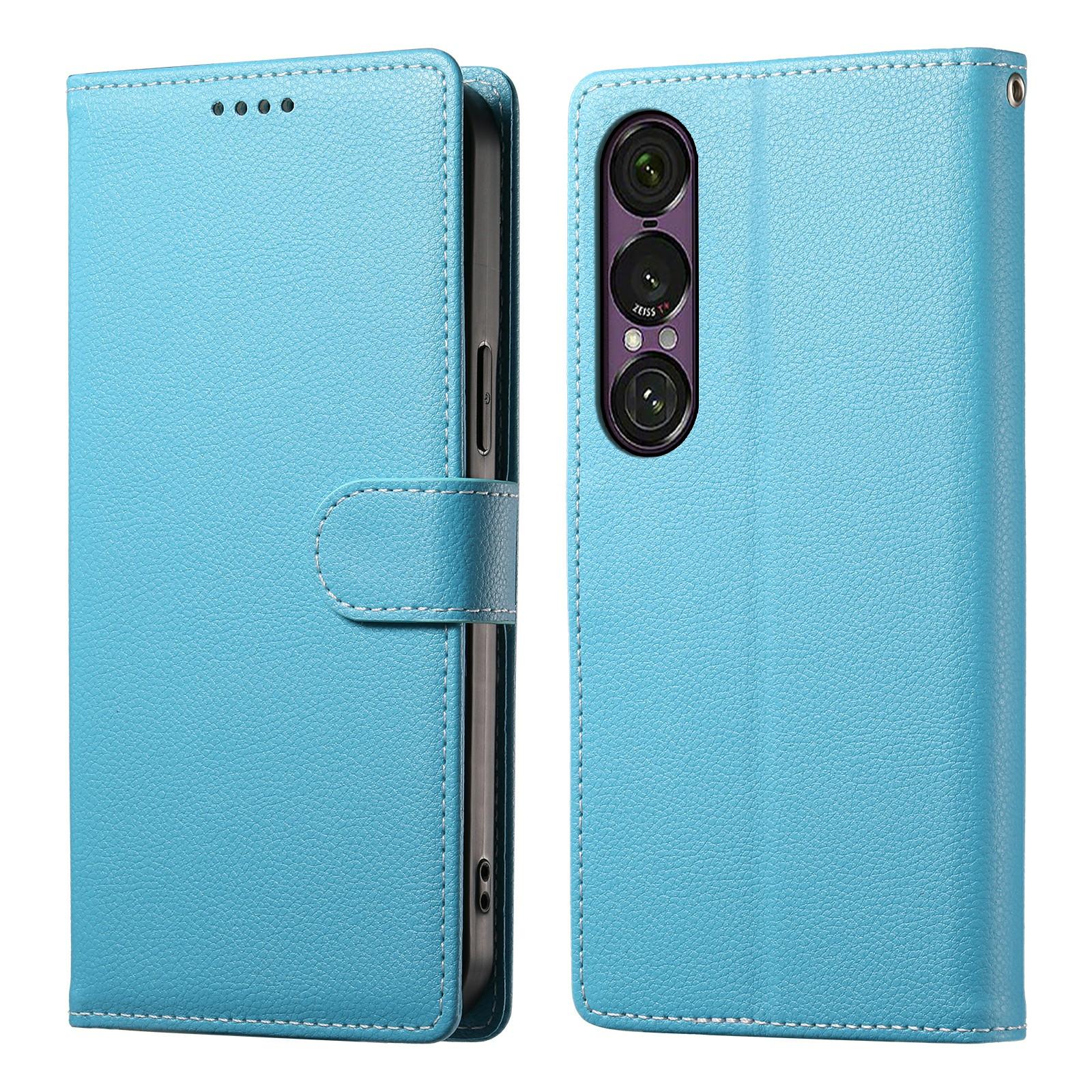 

For Sony Xperia 1 VII Stand Case Litchi Texture Leather Wallet Phone Cover Magnetic Snap G