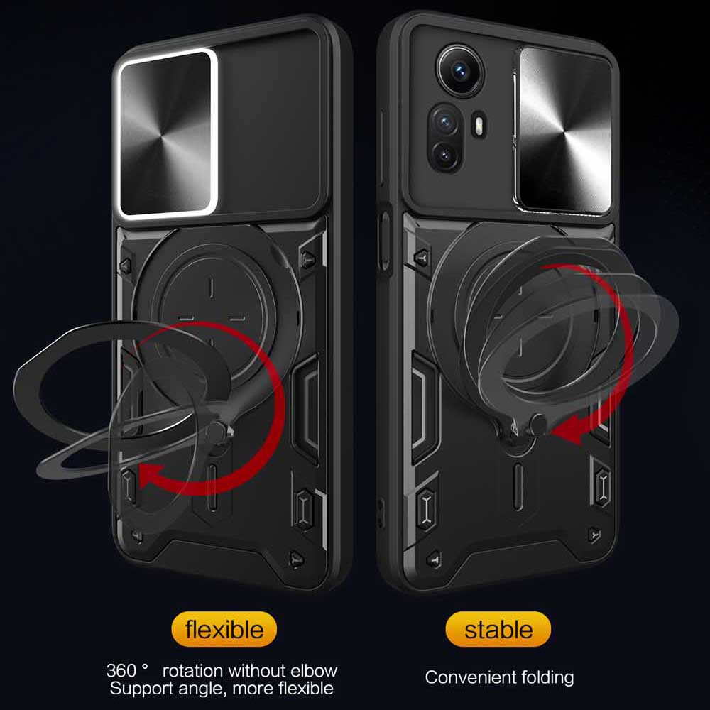 Magsafe Magnetic Camera protection case for Redmi Note 12 Pro Plus 11Pro 10Pro 12s 11s Armor Hybrid Metal Ring Back Cover