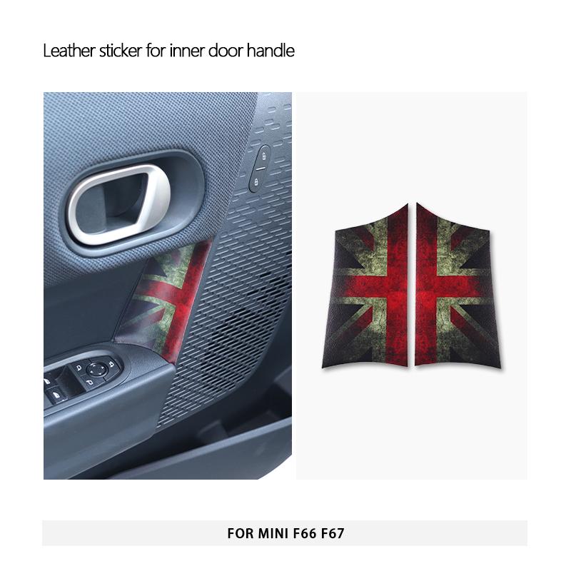 Car Interior Door Handle Knob Leather Sticker Protection For Mini Cooper F66 F67 For Mini Cooper Car Decoration Accessories