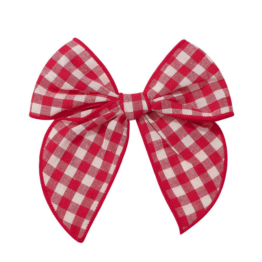1pc Multi-style Christmas-themed Bow Red Plaid Hair Clip Plush Fabric Design Suitable Festive Parties Daily Outings Street Wear