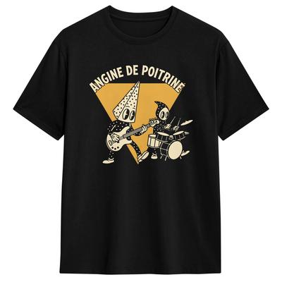 Casual Angine De Poitrine TShirt for Unisex Round Collar Pure Cotton T Shirt  Short Sleeve Tees Gift Idea Clothes