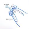 Triple Ribbon Heart Bead Carabiner Keyring Key Holder