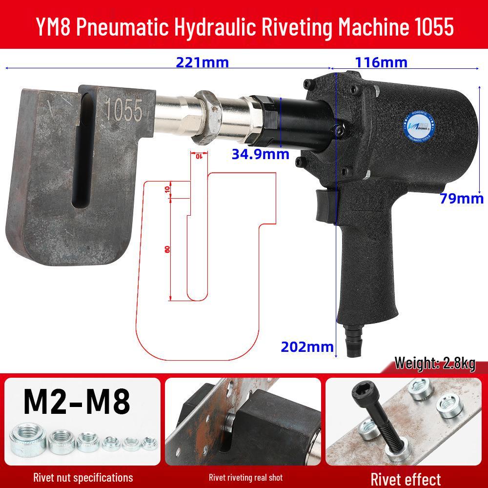 Double Bar Hydraulic Pneumatic Riveting Nut Gun