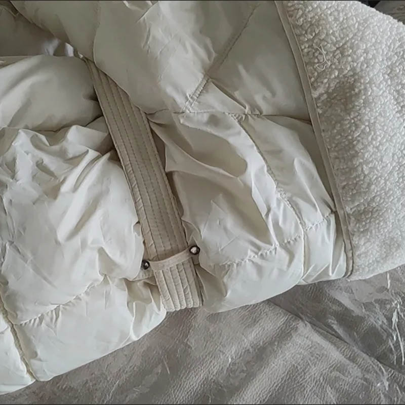 Palton pentru Femei Pluș Gros de Iarnă Windbreaker Dublu Strat Oversize Impermeabil Casual cu Fermoar Jachetă Puf