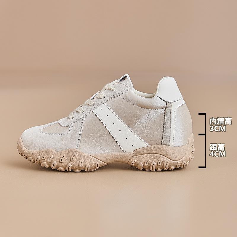 

Height increase 7cm German training shoes women s 2025 spring new thick-soled yellow sports and leisure shoes soft-soled versatile Forrest Gump shoes. 35