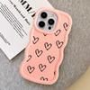 Custodia Cover Morbida per Telefono con Fiore e Cuore d'Amore a Cartoni Animati per iPhone 14 12 15 Plus 13 16 Pro Max 17 Air XR 11 8