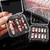 10Pcs Clear Press On Nail Organizer Case For Nail Art Business And Salon Storage False Nail Display Acrylic Box