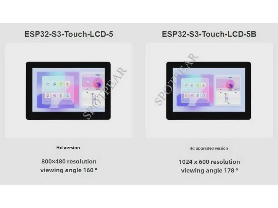 ESP32 S3 Dev Board with 5" 1024x600 Touch LCD, LVGL, CAN/RS485, and Sensor.