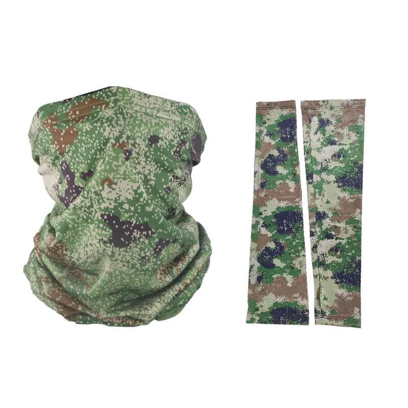 Sun Protection Camouflage Ice Silk Set