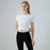 Spring Summer Women's Quick-Dry Short Sleeve Round Neck Yoga & Fitness Top