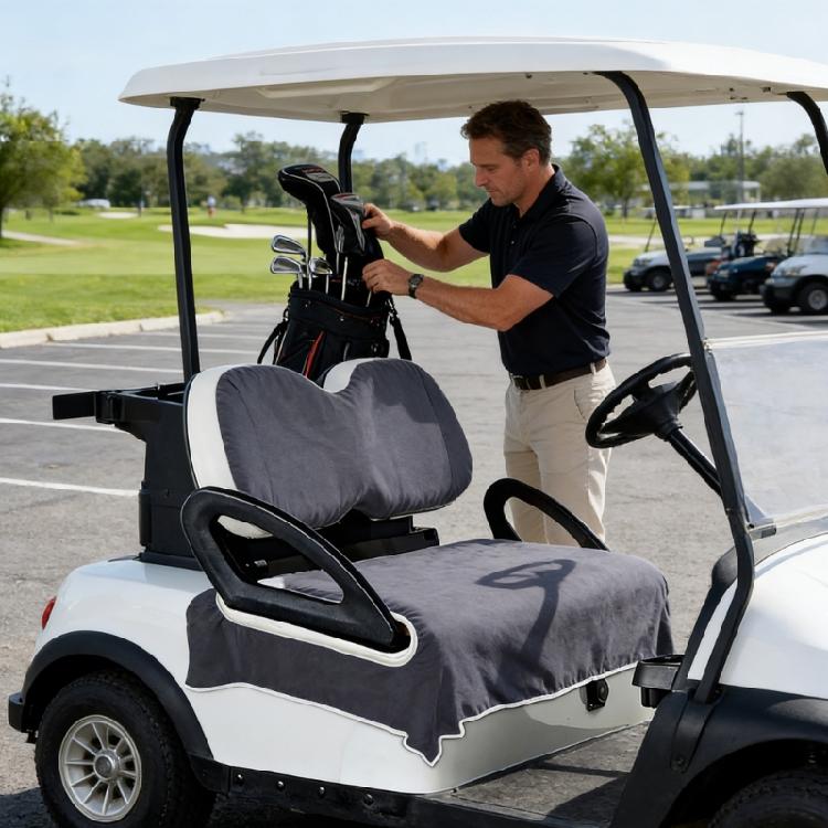 Capacious Golf Cart Seat Cover Designed For Complete Coverage And Pleasant Sensation During Play