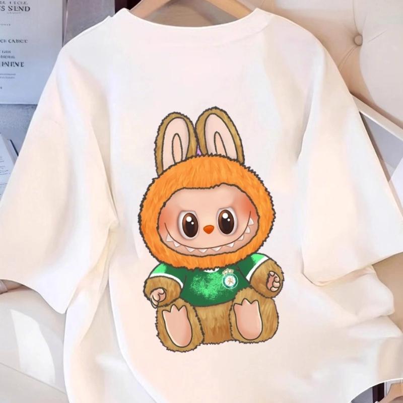 

2025 New National Tide Parent-Child Street Cartoon Graffiti Harajuku Style Fashion Sports Versatile Adult T-Shirt S