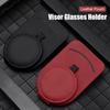 Leather Car Sun Visor Glasses Case Holder Sunglasses Clip Mount Multifunction Portable Cards Clip Auto Interior Accessories