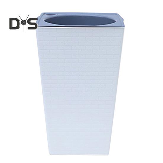 

Самополивающийся цветочный горшок с дренажными отверстиями, автоматический полив, цветочный горшок, кашпо для хранения воды для комнатных и уличных растений L белый