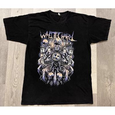 Vintage Whitechapel Band Sleeve Black All Size T Shirt AG2350
