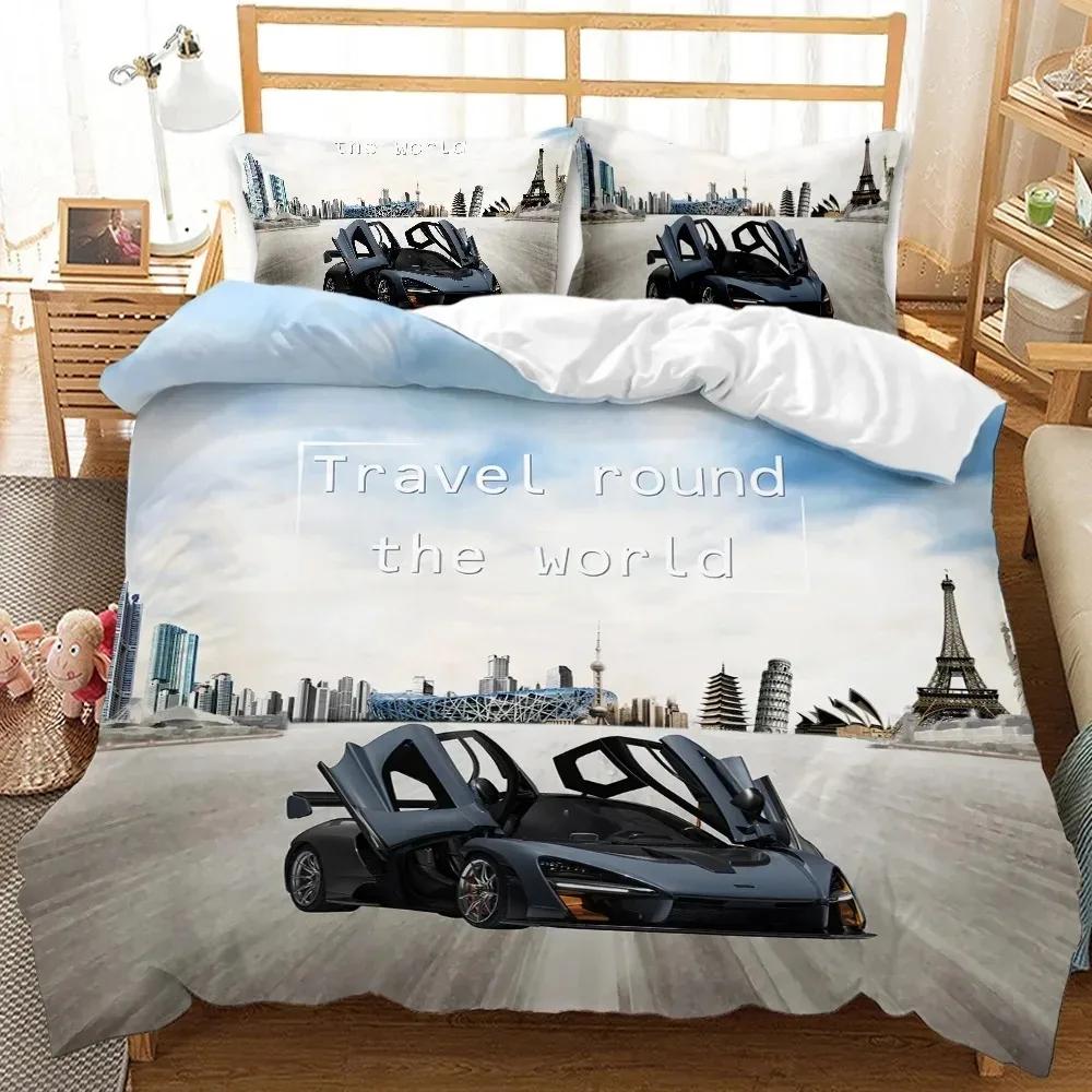 Race Car Extreme Sports Cool Car Sports Bedding Set Boys Girls Twin Queen Size Duvet Cover Pillowcase Bed Boys Adult
