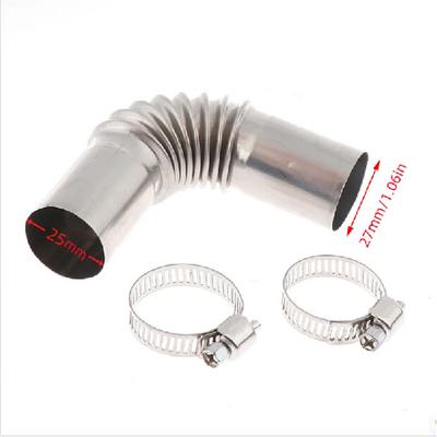 25mm 27mm Elbow Pipe Air Parking Heater Exhaust Tube Elbow Connector With Clip For Boats Heater Car Heating Part 13cm Length