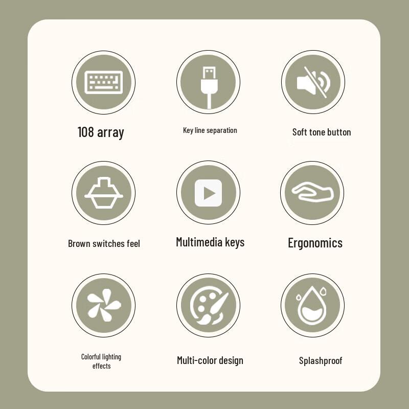 aigo FG108 Wired Mechanical Gaming Keyboard