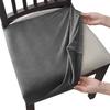Velvet Chair Cover With No Backrest Anti -Dust Elasticized Chair Covers Designed For Dining Room Home Kitchen Office Upholstered Seat Slipcovers