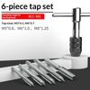 Gewindebohrer Manuelle Gewindeschneidkluppe T-Griff Verstellbar M3-M6 Set Haushalts-Hardware-Werkzeug Zubehör Kombination
