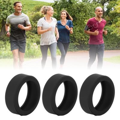 3 Stück Silikonringabdeckungen für Smart Ring Kratzfest Hautfreundlich Elastischer Ringschutz Schutzhülle Schwarz M für Größe 11 12 13