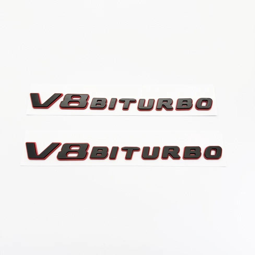 GSNL1 GSNL10 3D Letters Car ABS Side Trunk Emblem V8BITURBO Logo Sticker for Mercedes-Benz W205 C63 C63S Series Accessories