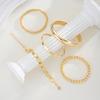 IF ME 5pcs Fashion Simple Bracelet Set for Women Boho Exaggerated Stackable Design CCB Bangles Dating Vacation Daily Wear Jewelry Gift