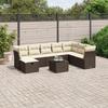 VidaXL Garden Lounge Set with Cushions 9 Pcs, Patio Sofas, Patio Furniture Set, Outdoor Furniture, Brown 3263289