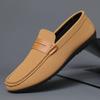 Summer Men Casual Shoes Leather Moccasins Breathable Slip on Italian Boat Shoes Luxury Brand Mens Driving Loafers Size 39-46