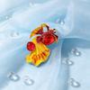 4 Styles Enamel Betta Fish Brooch Zinc Alloy Rhinestone Imitation Jade Pearl Lapel Pin Women Clothing Decor Lucky Jewelry Gift