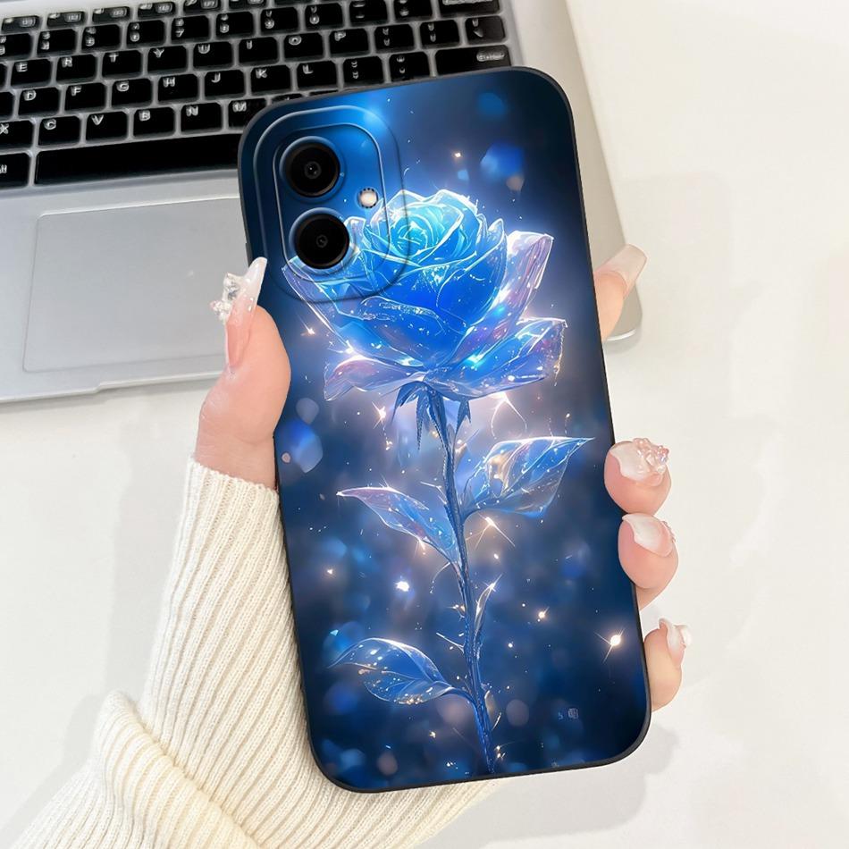 For Samsung Galaxy A06 Beautiful Bow Rose Painting Phone Case For Samsung A06 4G 5G Soft Silicone Shockproof Cases