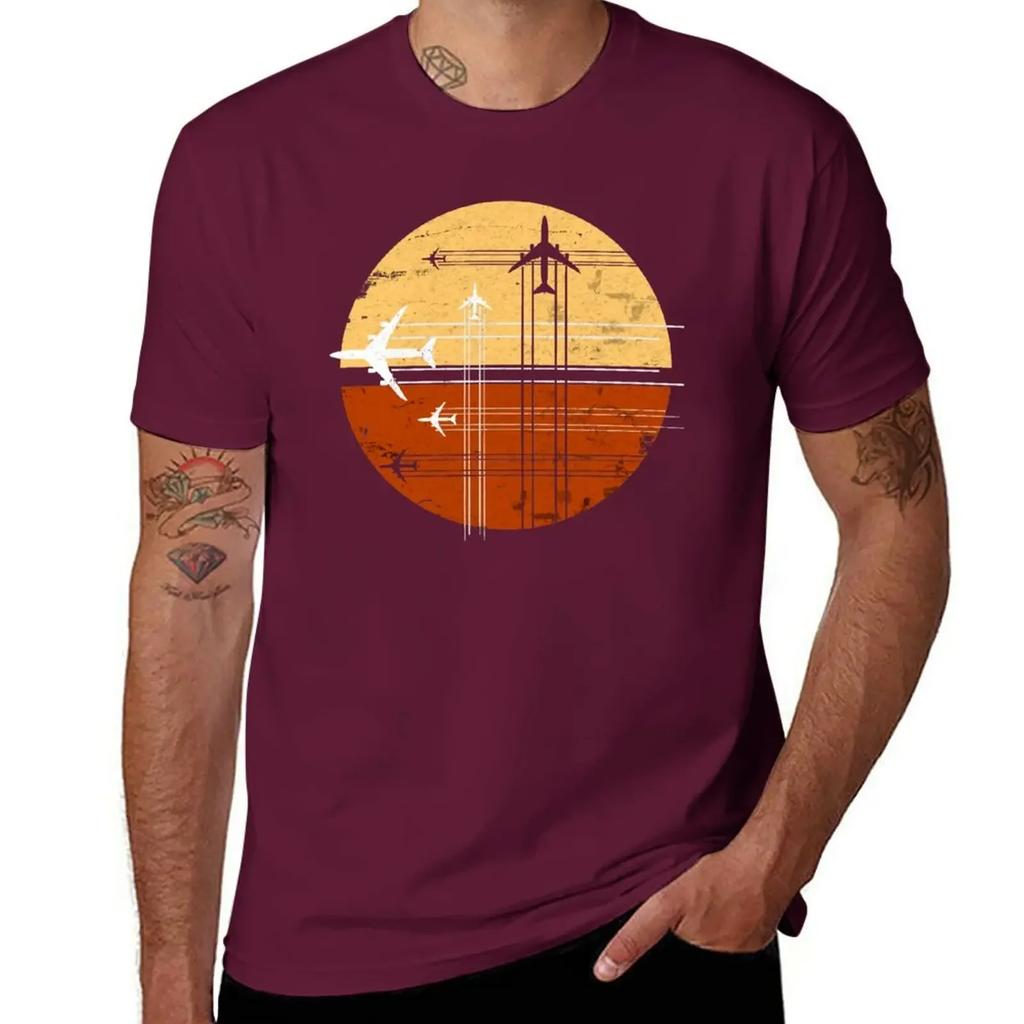 747 Sunrise | Vintage Retro Jumbo Jet T-Shirt vintage sweat mens graphic t-shirts anime