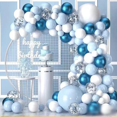 Blue Balloon Chain Set Children'S Birthday Decoration Balloon Birthday Scene Arrangement Supplies