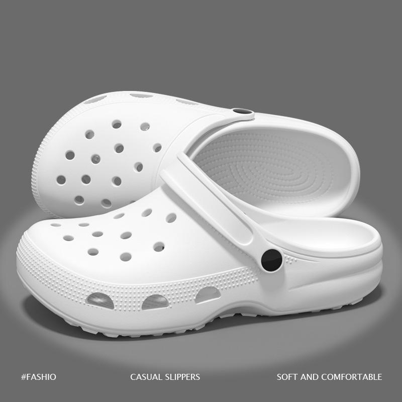 Dámské dřeváky 2024 Nový přírůstek Sandály na silné platformě Pohodlné sandály na klínku Děrované sandály Pár plážových pantoflí Ležérní nazouvací boty