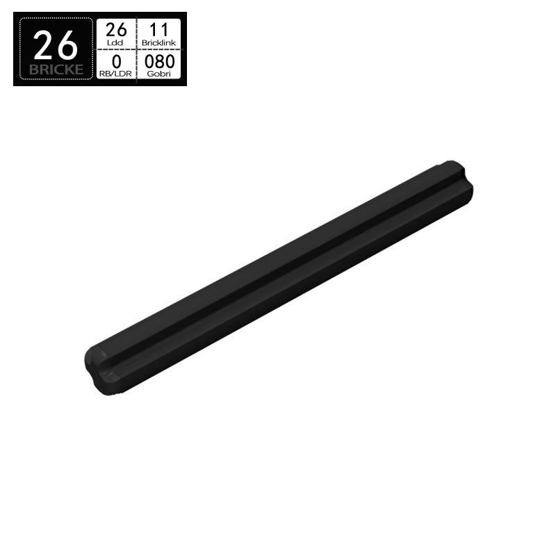 BRICKE 1x5 Cross Axle 39.5, Compatible with Lego 32073 MOC Building Blocks. Count