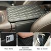 Car Armrest Box Cover Diamond Quilted Grade Leather Console Organizer Car With Side Storage Pocket Universal Vehicle Middle Console Cover, Most